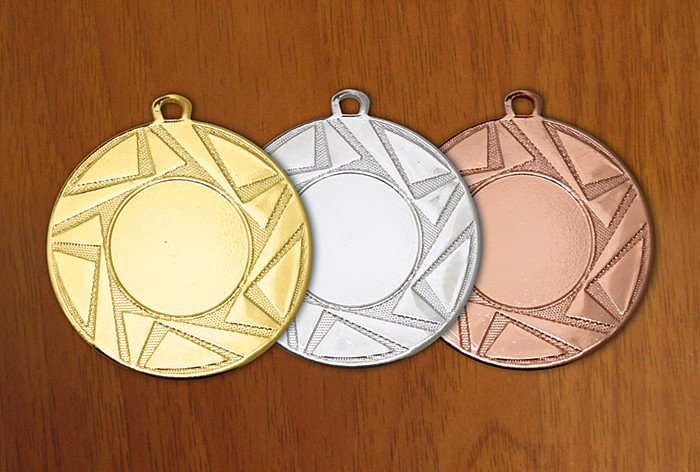 medal 50 mm na wklejk� 25 mm - br�zowy puchary statuetki medale